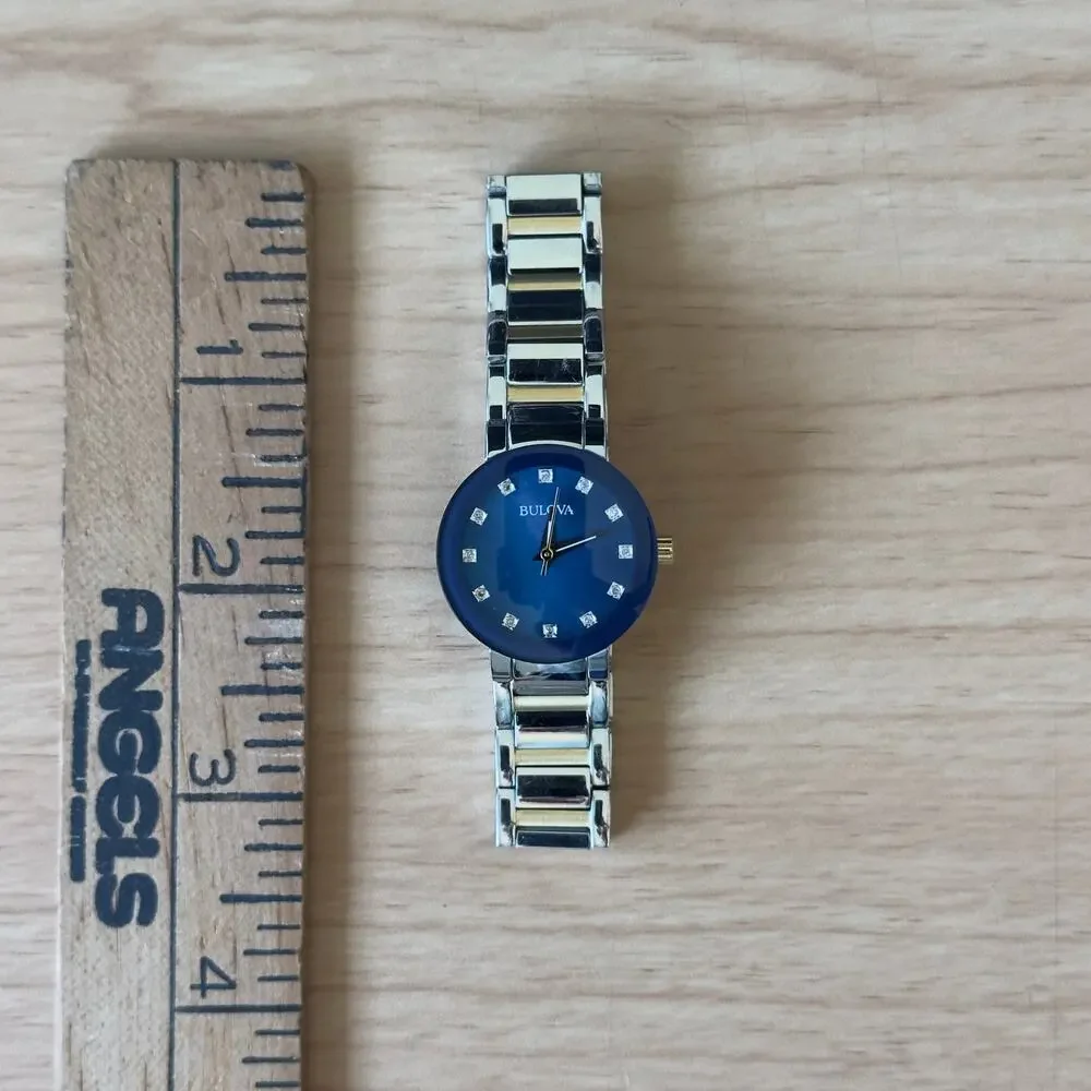Bulova Futuro 98P157 Diamond Blue MOP Watch 26mm